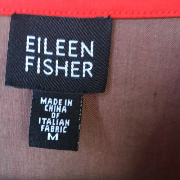 Eileen Fisher Red Trench Coat with Notched Lapels - Picture 2 of 12